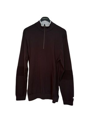 Puma Men's Black w/ gray accents Quarter-Zip Sweater size large